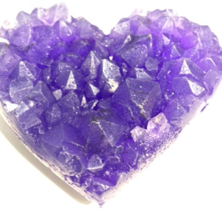 Amethyst Crystal Heart Silicone Mould Large Soap Candle Resin Healing Sacred