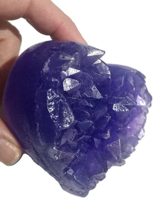Amethyst Crystal Heart Silicone Mould Large Soap Candle Resin Healing Sacred
