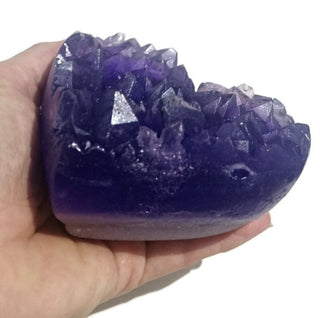 Amethyst Crystal Heart Silicone Mould Large Soap Candle Resin Healing Sacred