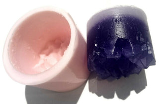 Round Amethyst Crystal Silicone Mould Soap Candle Resin Sacred Healing Art