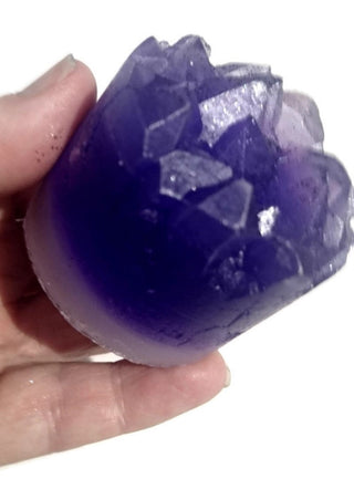 Round Amethyst Crystal Silicone Mould Soap Candle Resin Sacred Healing Art