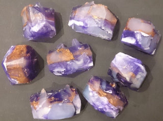 Amethyst Specimen Soap Bar  Large Size (WS available) Gift Boxed + Stand