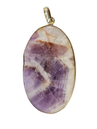 Amethyst Chevron Sterling Silver Pendant 1 Natural Stone Handcrafted Jewelry Genuine Gemstone Necklace