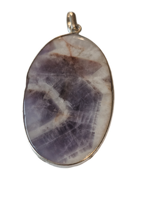 Amethyst Chevron Sterling Silver Pendant 1 Natural Stone Handcrafted Jewelry Genuine Gemstone Necklace