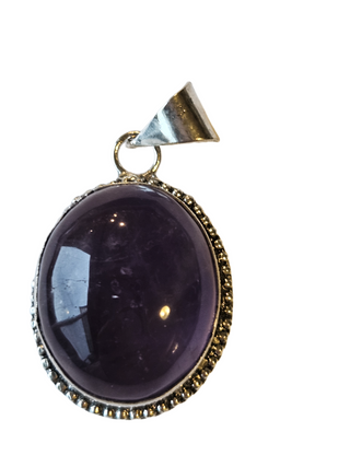 Amethyst Sterling Silver Pendant 2 Natural Stone Handcrafted Jewelry Genuine Gemstone Necklace