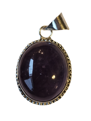 Amethyst Sterling Silver Pendant 2 Natural Stone Handcrafted Jewelry Genuine Gemstone Necklace