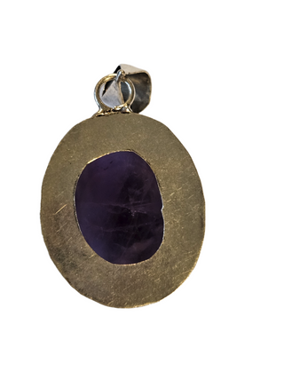 Amethyst Sterling Silver Pendant 2 Natural Stone Handcrafted Jewelry Genuine Gemstone Necklace