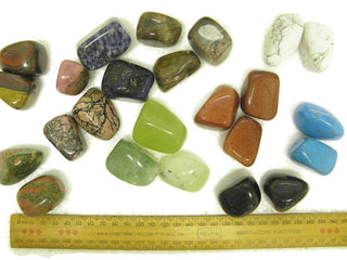 GEM STONES - 7 x HUGE Tumbled + Tiger Eyes