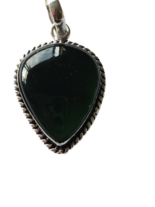 Aventurine Sterling Silver Pendant 1 Natural Stone Handcrafted Jewelry Genuine Gemstone Necklace (Copy)