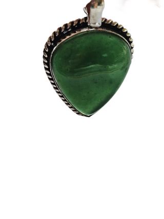 Aventurine Sterling Silver Pendant 1 Natural Stone Handcrafted Jewelry Genuine Gemstone Necklace (Copy)