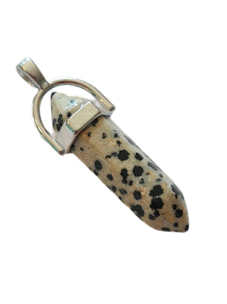 Gemstone Polished Genuine Pendant Crystal Point Silver