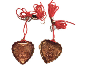 Heart Shape Quan Yin Sutra Rectangle Pendant