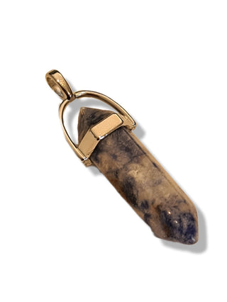 Gemstone Polished Genuine Pendant Crystal Point Silver