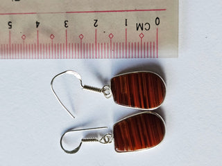 Banded Agate Sterling Silver Earrings 1 Natural Stone Handcrafted Jewelry Genuine Gemstone