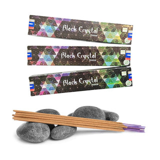 Black Crystal Incense Sticks 15g Mystical Sacred Ritual Spiritual Cleansing Energy