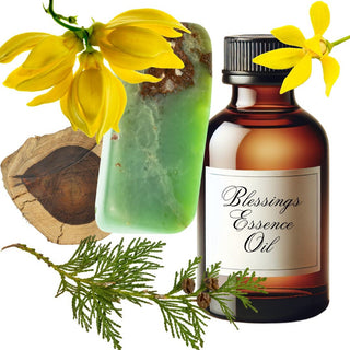 Blessings Essence Oil (Cedarwood, Ylang Ylang, Bergamot, Sugilite, Diamond)