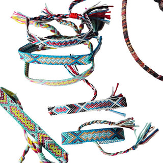 Hand Woven Tribal Bracelet Boho Friendship Wristband Geometric Pattern (You Choose Style)