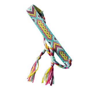 Hand Woven Tribal Bracelet Boho Friendship Wristband Geometric Pattern (You Choose Style)