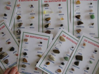 Handmade Gemstone ID Card 10 Crystals Polished Rough Collector Healing