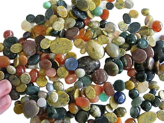 Mixed Gemstone Cabochons 20pc Hand Cut Polished 8-20mm Healing Jewellery