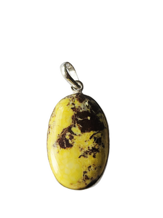 Bumblebee Jasper Sterling Silver Pendant 1 Natural Stone Handcrafted Jewelry Genuine Gemstone Necklace