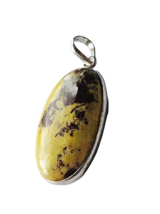 Bumblebee Jasper Sterling Silver Pendant 1 Natural Stone Handcrafted Jewelry Genuine Gemstone Necklace