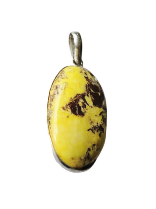 Bumblebee Jasper Sterling Silver Pendant 1 Natural Stone Handcrafted Jewelry Genuine Gemstone Necklace