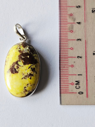 Bumblebee Jasper Sterling Silver Pendant 1 Natural Stone Handcrafted Jewelry Genuine Gemstone Necklace