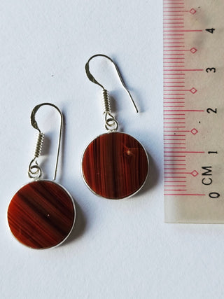 Banded Carnelian Sterling Silver Earrings 1 Natural Stone Handcrafted Jewelry Genuine Gemstone