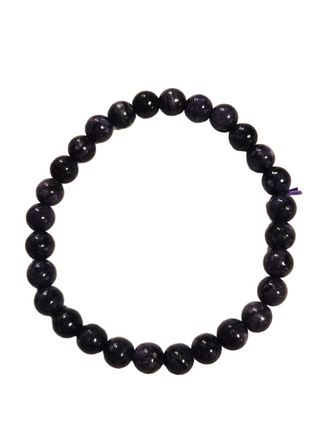 Charoite Round Bead Bracelet Rare Deep Purple 6-8mm