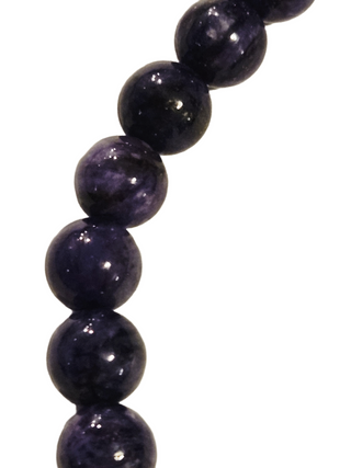 Charoite Round Bead Bracelet Rare Deep Purple 6-8mm