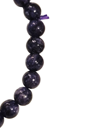 Charoite Round Bead Bracelet Rare Deep Purple 6-8mm