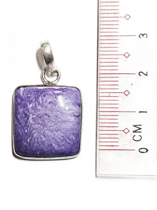 Charoite Sterling Silver Pendant 1 Natural Stone Handcrafted Jewelry Genuine Gemstone Necklace
