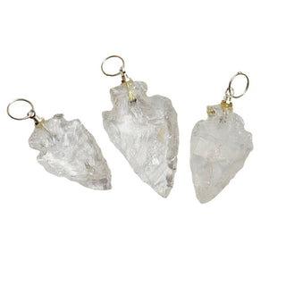 Clear Quartz Arrowhead Pendant Crystal Wire Wrap Protection Healing Spiritual