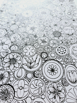 FREE Download Colouring Page ENDLESS FLORALS - Lesley Mitchell