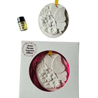 Butterfly Flowers Fragrance Diffuser Aroma Stone – Handmade Hydrostone + Essential Oil