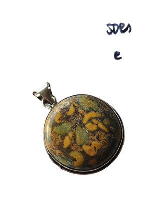 Fruit Jasper Sterling Silver Pendant 1 Natural Stone Handcrafted Jewelry Genuine Gemstone Necklace