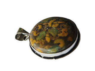 Fruit Jasper Sterling Silver Pendant 1 Natural Stone Handcrafted Jewelry Genuine Gemstone Necklace