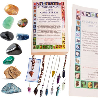 7 Chakra Healing Kit with Pendulum, Crystals & Guidebook A Beautiful Introduction to Crystal Healing & Chakra Balancing
