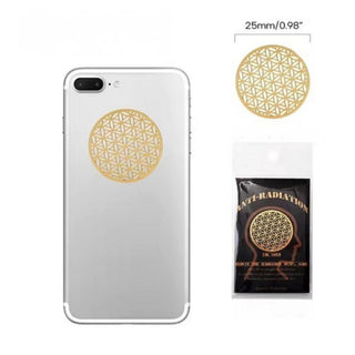 Energy Harmonising Disc for Mobile, Laptop & Home Devices Golden Flower of Life