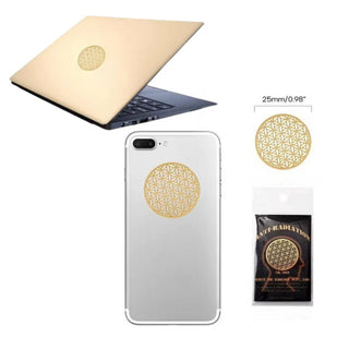 Energy Harmonising Disc for Mobile, Laptop & Home Devices Golden Flower of Life