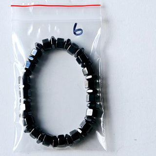 Hematite Stretch Bracelet Natural Magnetic Gemstone Protection Luxe 6
