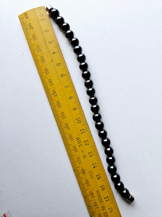 Hematite Stretch Bracelet Natural Magnetic Gemstone Protection Classic Round  12