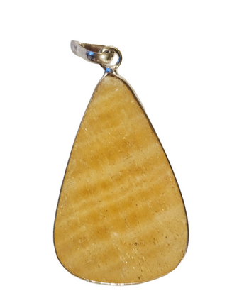 Honey Calcite Sterling Silver Pendant 1 Natural Stone Handcrafted Jewelry Genuine Gemstone Necklace