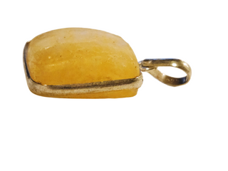 Honey Calcite Sterling Silver Pendant 2 Natural Stone Handcrafted Jewelry Genuine Gemstone Necklace