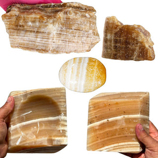 Rough Honey Calcite Bulk Raw Golden Amber Crystal Healing Specimens