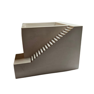 Elevation Handmade Hydrostone Square Planter Geometric Staircase Desk Organiser