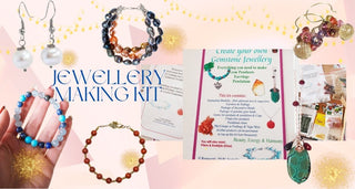 Gemstone Jewellery Making Kit Genuine Gems Pendulum Pendant Earrings Healing
