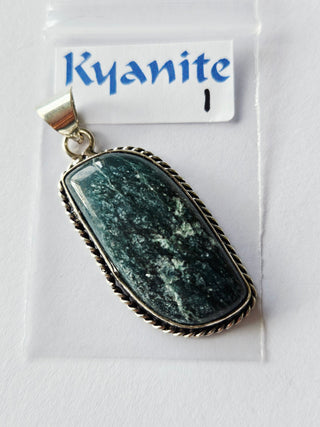 Kyanite Sterling Silver Pendant 1 Natural Stone Handcrafted Jewelry Genuine Gemstone Necklace (Copy)