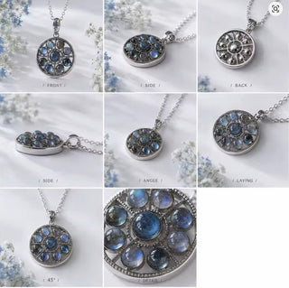 Solid Labradorite Pendant Celestial Australian Genuine Gems Silver